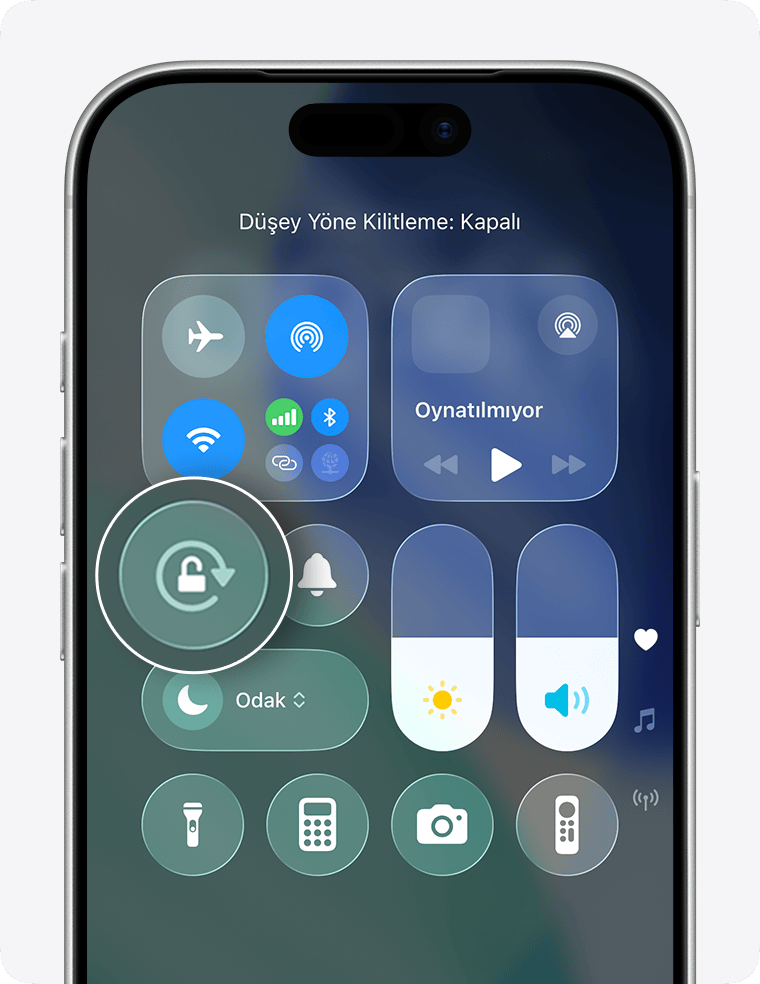 iPhone 17 Pro’da iOS 26 Denetim Merkezi ve Düşey Yöne Kilitleme düğmesi