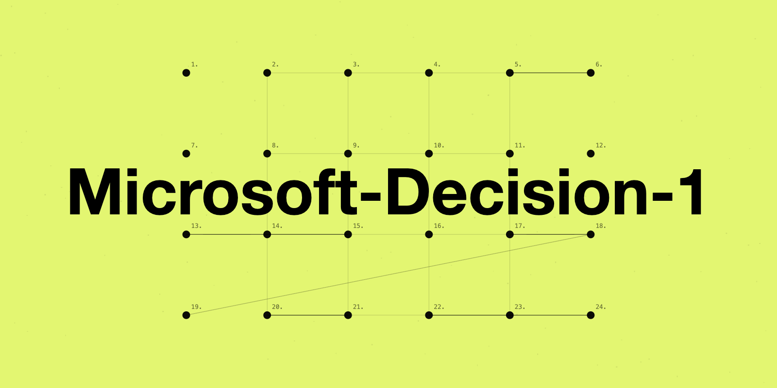 Microsoft Decision-1, hazır seçenekler arasında yapay zeka kararlarını puanlıyor