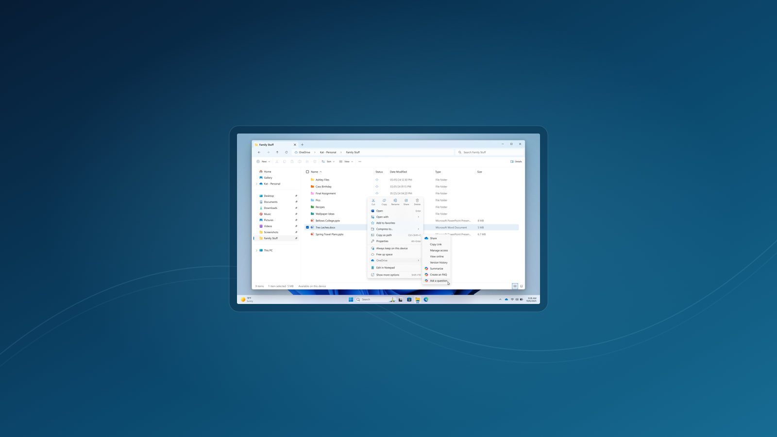 OneDrive’da Copilot nasıl kullanılır? Özetleme, klasör düzenleme ve rapor hazırlama
