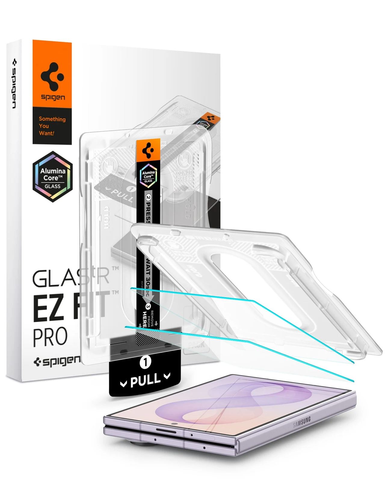 Spigen Glas.tR EZ Fit Pro Galaxy Z Fold8 dış ekran koruyucu, AGL11759, iki adet