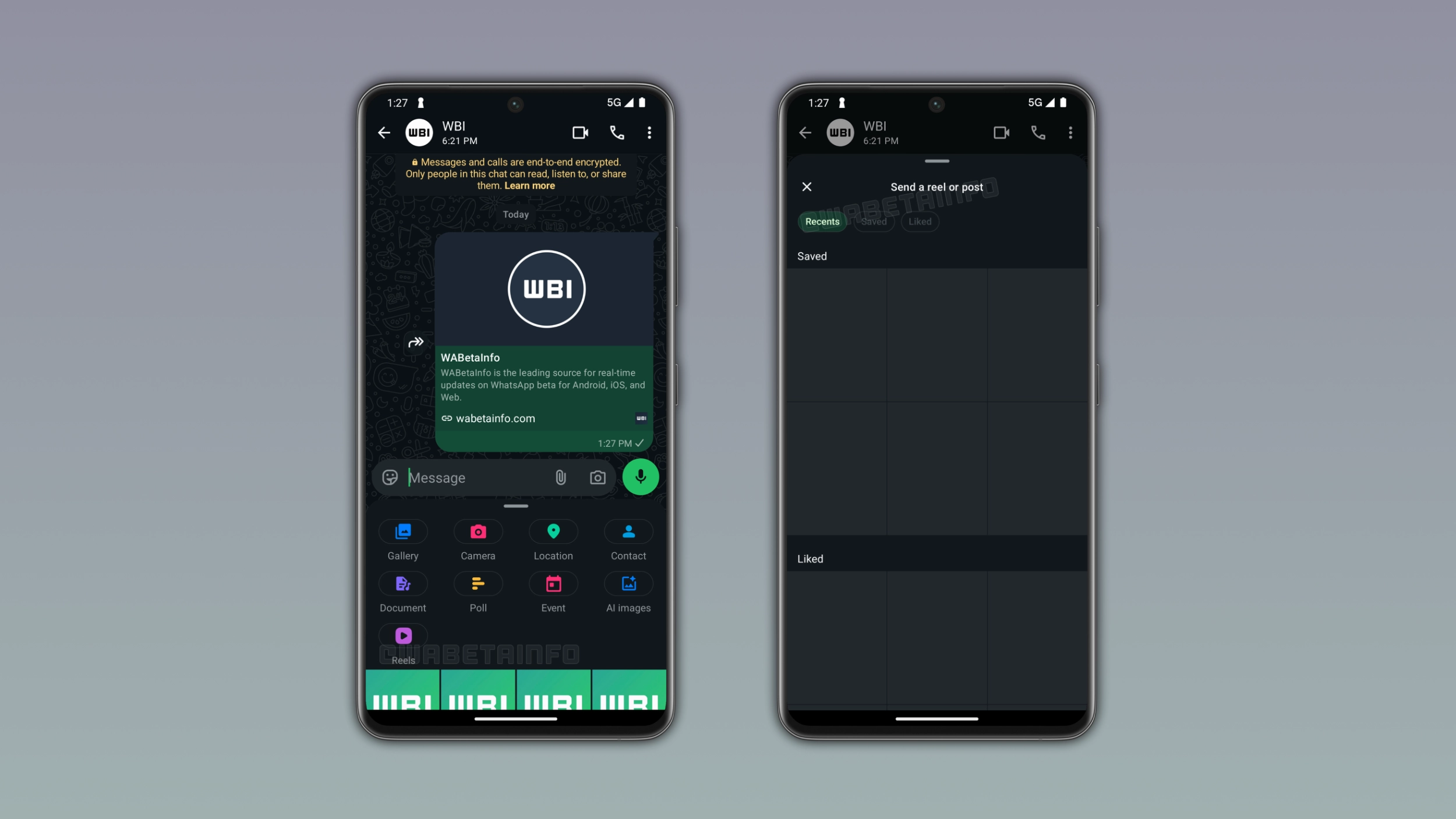 WhatsApp, Instagram Reels için sohbet menüsüne yeni bir kısayol ekliyor